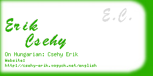 erik csehy business card